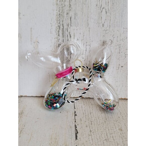 Hallmark signature balloon dog ornament Xmas confetti - Picture 1 of 7